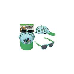 Minecraft Cap and Sunglasses Set, Light Blue and Green