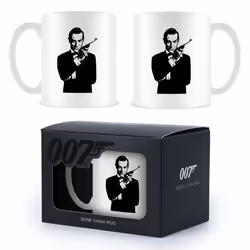 PYRAMID MGBC23089, Single, 0.315 L, Black, White, Porcelain, Mug, Universal