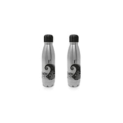 The Nightmare Before Christmas Water Bottle (Silhouette Design) 540ml Metal Water Bottle, Kids Metal Water Bottle - Official Merchandise