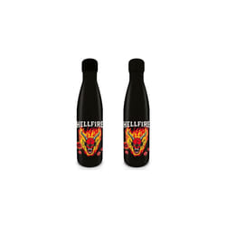 Stranger Things Water Bottle (Hellfire Club Design) 540ml Metal Water Bottle, Kids Metal Water Bottle - Official Merchandise