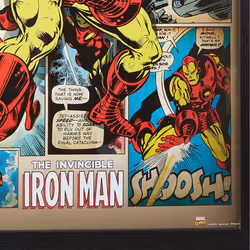 MARVEL FP11588P-PLMarvel Iron Man 30 x 40 cm "Retro" Framed Print, black