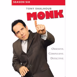 Universal Monk: Season Six, DVD, English, Comedy, Mystery, 2D, Tony Shalhoub, Ted Levine, Jason Gray-Stanford, Traylor Howard ...