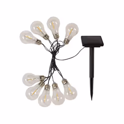 Smart Garden Solar Power Eureka Retro Lightbulbs LED String Lights 3.8m