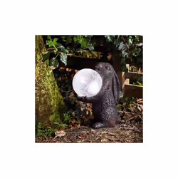 Solar Garden Magic Hare / Rabbit holding Colour Changing LED Ball Light