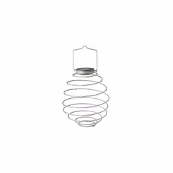 Solar Powered Mini Spiralight Warm White Set Of 4 LED Hanging Lights