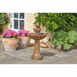 Smart Solar Queensbury 3 Tier Water Feature Stone Effect