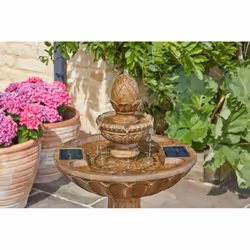 Smart Solar Queensbury 3 Tier Water Feature Stone Effect