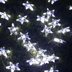 Set of 30 Super Bright Solar String Star Garden Lights LED Fairy Lanterns by Smart Solar