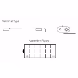 YUASA YHD-12 Battery without acid pack