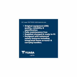 Yuasa AGM YBX9096 (096AGM) Stop Start Plus Battery - 12v 70Ah 760 CCA - Additional view 6