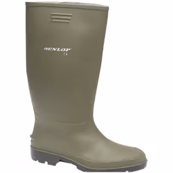 Dunlop Contract Wellington Boots- Green- Size UK 12