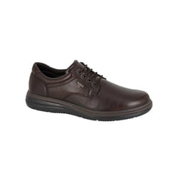 Men IMAC Brown Softie Leather Extra Wide 4 Eye Lace Shoe Lightweight TPU Sole - 45