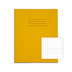 RHINO 8 x 6.5 Exercise Book 48 Page Yellow F8M (Pack of 100)