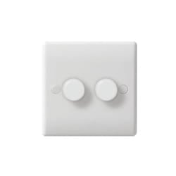 Masterplug Nexus 882P 2-Way Moulded Push On/ Off Dimmer Switch 400 W 2-Gang