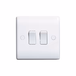 Masterplug 842-01 Nexus 842 10 A 2-Gang 2-Way Moulded Light Switch