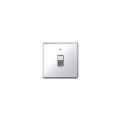 BG Nexus Flat Plate Screwless 20A DP Switch with Neon Chrome (Nexus Flat Plate Screwless 20A DP Switch with Neon Chrome)