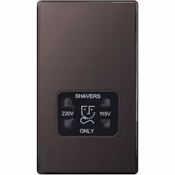 BG Screwless Flatplate FBN20B Shaver Unit 115/230V (Black Nickel)
