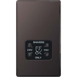 BG Screwless Flatplate FBN20B Shaver Unit 115/230V (Black Nickel)