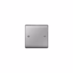 NEXUS METAL BRUSHED STEEL SINGLE BLANK PLATE