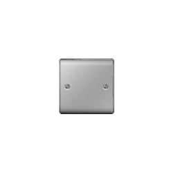 NEXUS METAL BRUSHED STEEL SINGLE BLANK PLATE