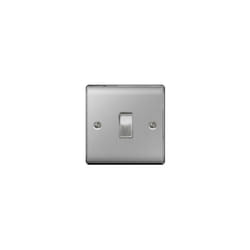 NEXUS METAL BRUSHED STEEL INTERMEDIATE SWITCH, 10AX 2 WAY