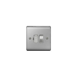 Masterplug NBS50-01 Metal Brushed Steel Switched Fused Connection Unit