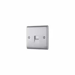 BG Nexus Metal Brushed Steel 1 Gang Telephone Socket - NBSBTS1