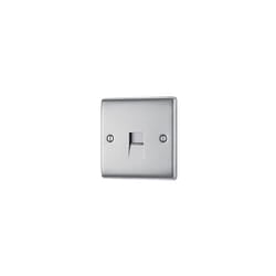 BG Nexus Metal Brushed Steel Single RJ11 Telephone Socket - NBSRJ111