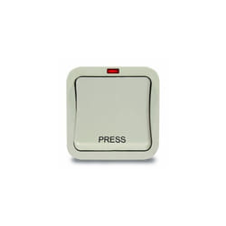 Masterplug WP14 20 A 1-Gang 2-Way Storm Weatherproof Outdoor Retractive Press Outdoor Switch Single Pole IP66 Rated