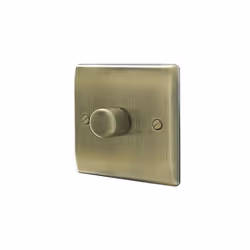 Single Dimmer Intelligent Light Switch, Antique Brass, 2-Way