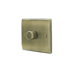 Single Dimmer Intelligent Light Switch, Antique Brass, 2-Way