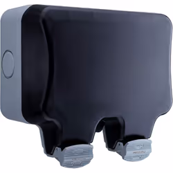 BG Electrical WP22WR-01 Double Weatherproof Outdoor Switched Power Socket with Wi-Fi Repeater, IP66 Rated, 13 Amp, Grey, 16.5 cm*16.5 cm*17.3 cm