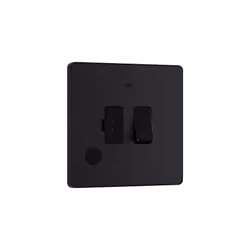 Evolve Fused Connection Unit with Power LED Indicator, 13A, Matt Black