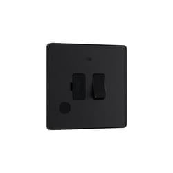 Evolve Fused Connection Unit with Power LED Indicator, 13A, Matt Black