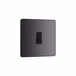 Evolve Single Intermediate Light Switch, 20A, Black Chrome