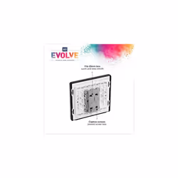 Evolve Single Intermediate Light Switch, 20A, Black Chrome