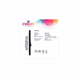 Evolve Single Intermediate Light Switch, 20A, Black Chrome