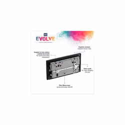 Evolve Double Switched Power Socket with USB C (30W) and USB A (2.1A) Charging Ports (3.1A), 13A, Black Chrome