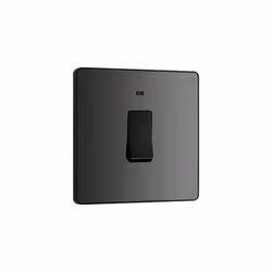 Evolve Double Pole with LED Indicator Switch, 20A, Black Chrome