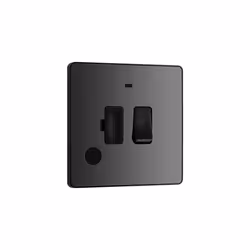 Evolve Fused Connection Unit with Power LED Indicator, 13A, Black Chrome