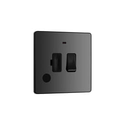 Evolve Fused Connection Unit with Power LED Indicator, 13A, Black Chrome