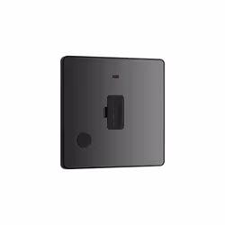 Evolve Unswitched Fused Connection Unit with Power LED Indicator, 13A, Black Chrome