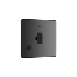 Evolve Unswitched Fused Connection Unit with Power LED Indicator, 13A, Black Chrome