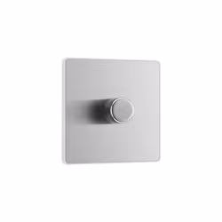 Evolve Single Dimmer Switch, 2-Way Push On/Off, 200W, Brushed Steel