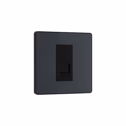 Evolve Single Secondary Telephone Socket, Matt Grey