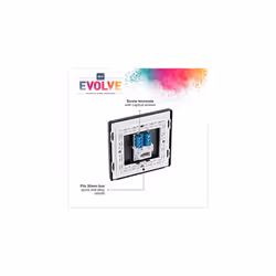 Evolve Single Secondary Telephone Socket, Matt Grey