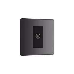 Evolve Single Co-Axial Aerial Connection, Black Chrome