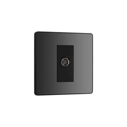 Evolve Single Co-Axial Aerial Connection, Black Chrome