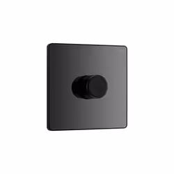 Evolve Single Dimmer Switch, 2-Way Push On/Off, 200W, Black Chrome
