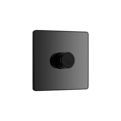 Evolve Single Dimmer Switch, 2-Way Push On/Off, 200W, Black Chrome